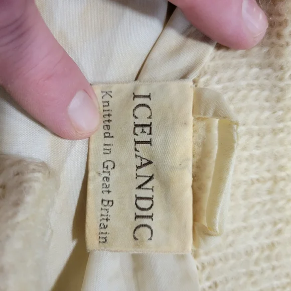 Vintage Icelandic wool jacket sweater women's large - Picture 13 of 14